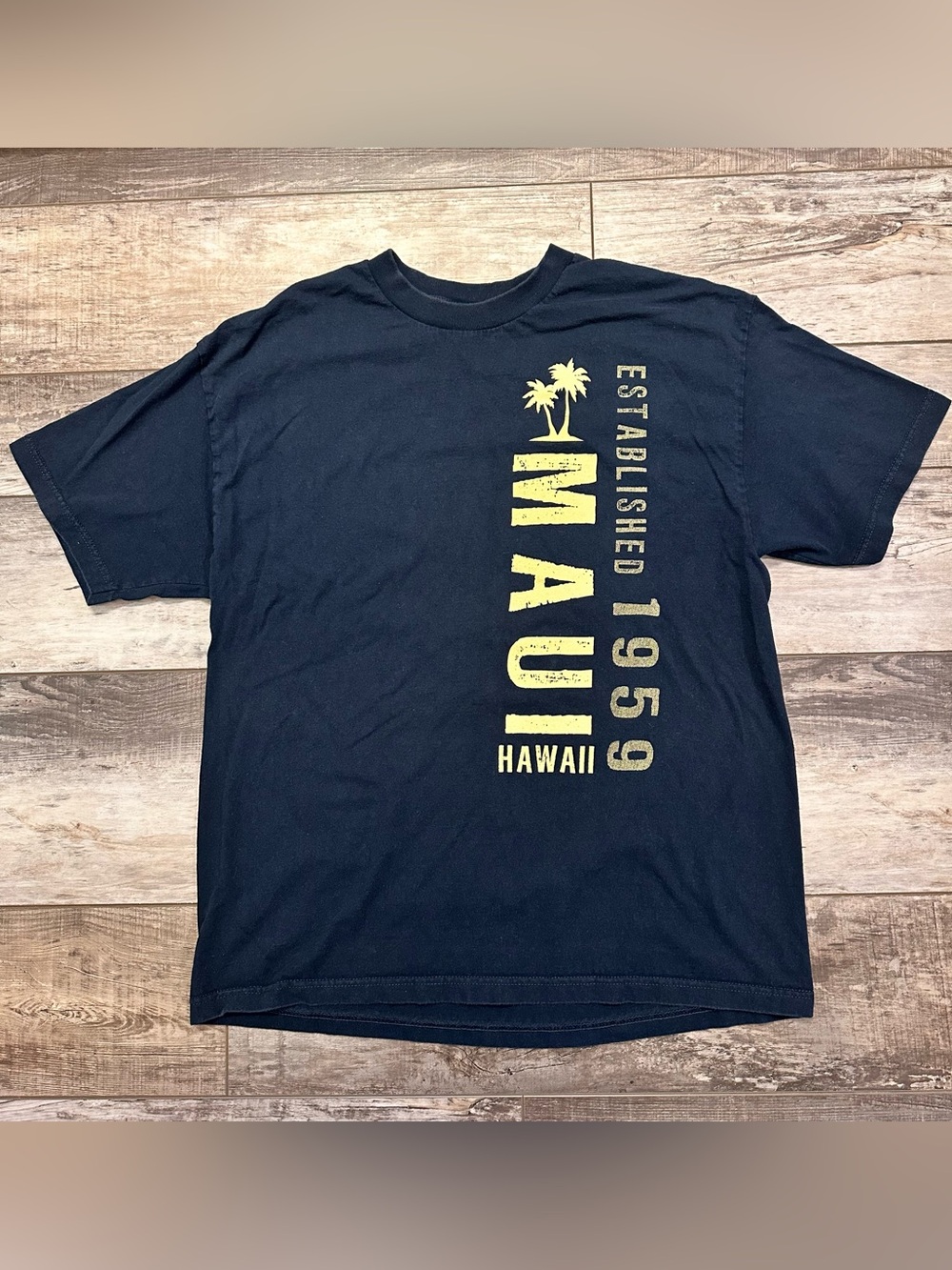 Vintage 90s Maui Hawaii Navy T-Shirt